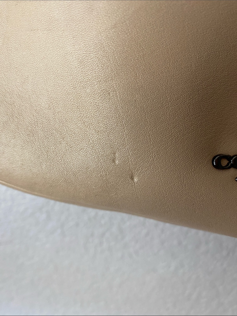 COACH Beachwood Beige Leather Snap NOMAD Hobo Shoulder Bag Purse #36026 - Picture 11 of 16